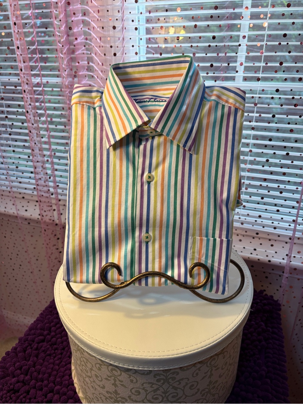 Alan Flusser
Men's Multicolor Stripe Button-Down Shirt